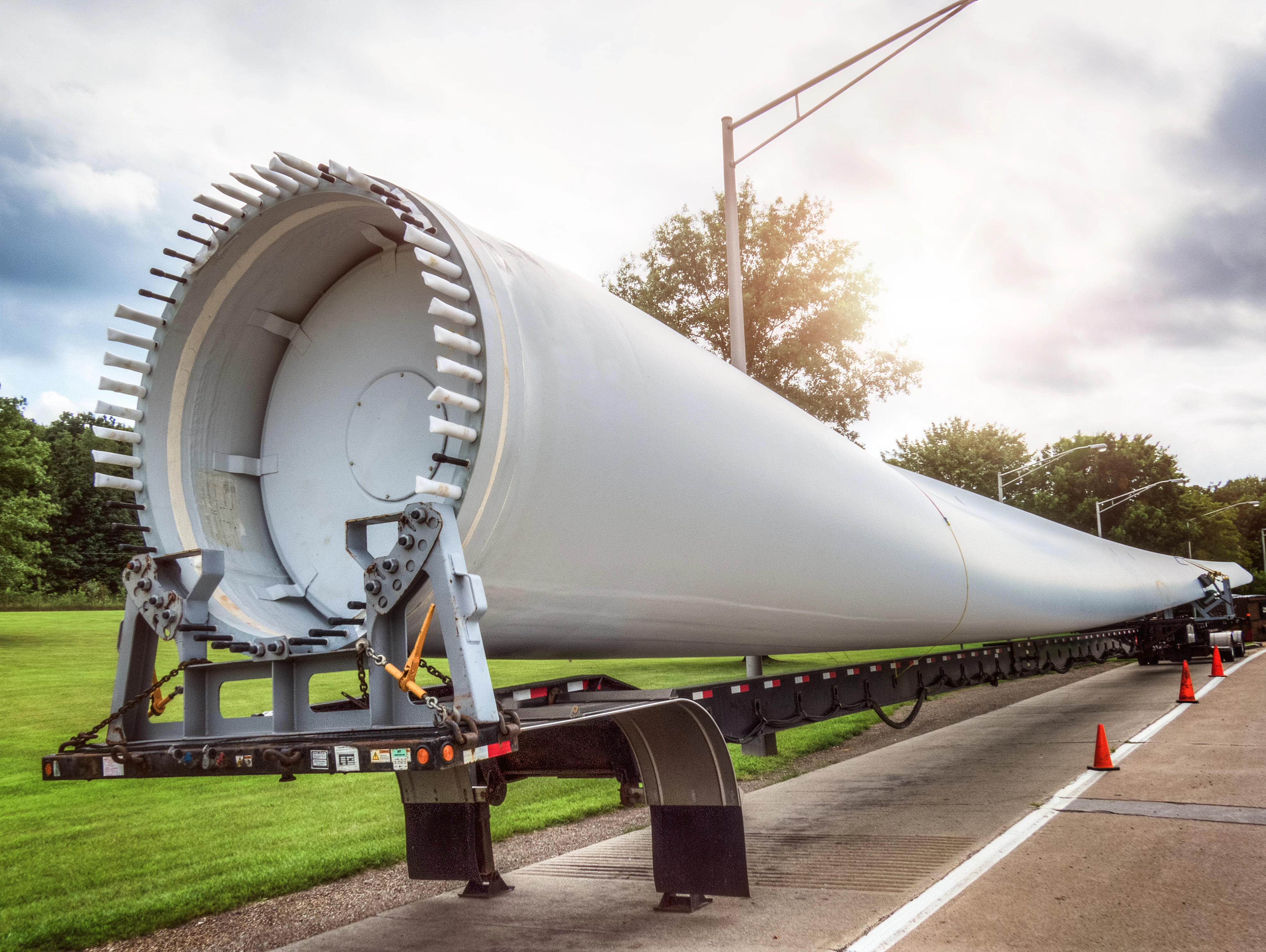 Rotor blade by land transport