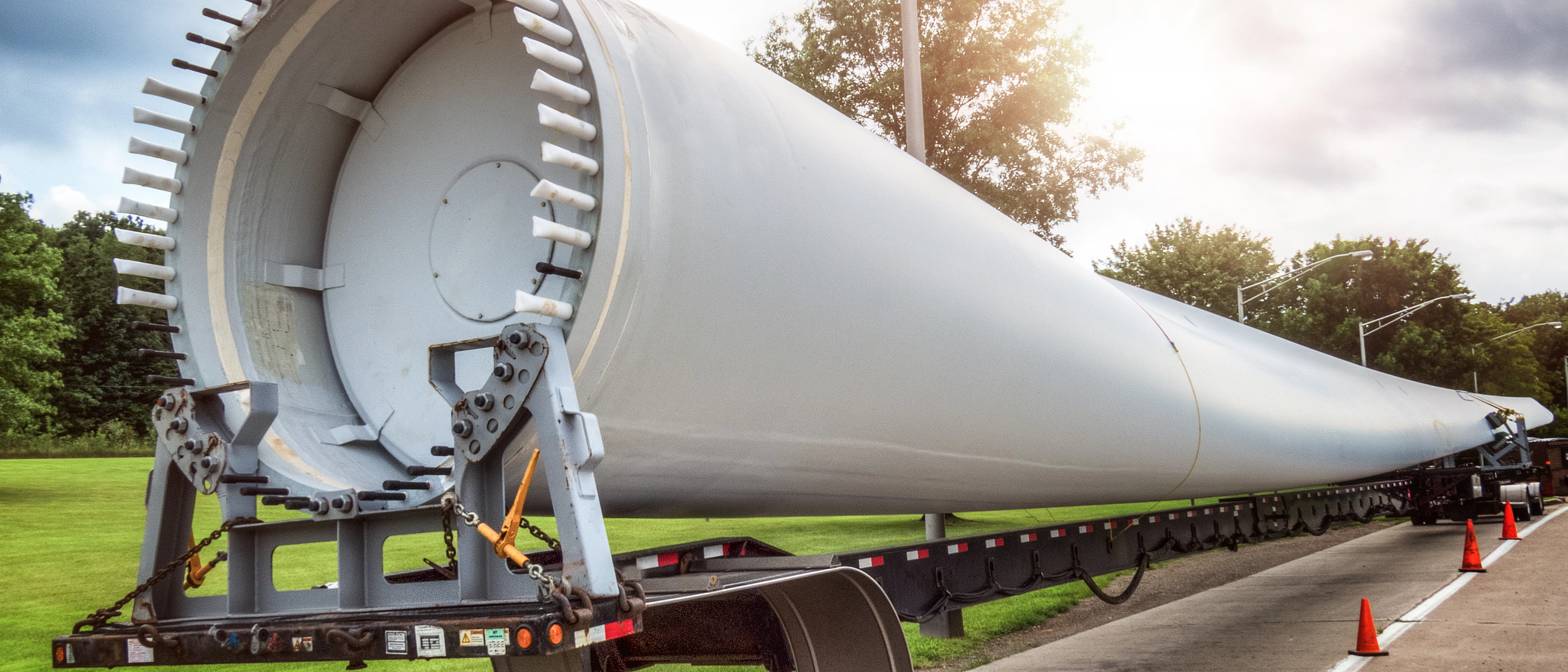 Rotorblatt per Landtransport