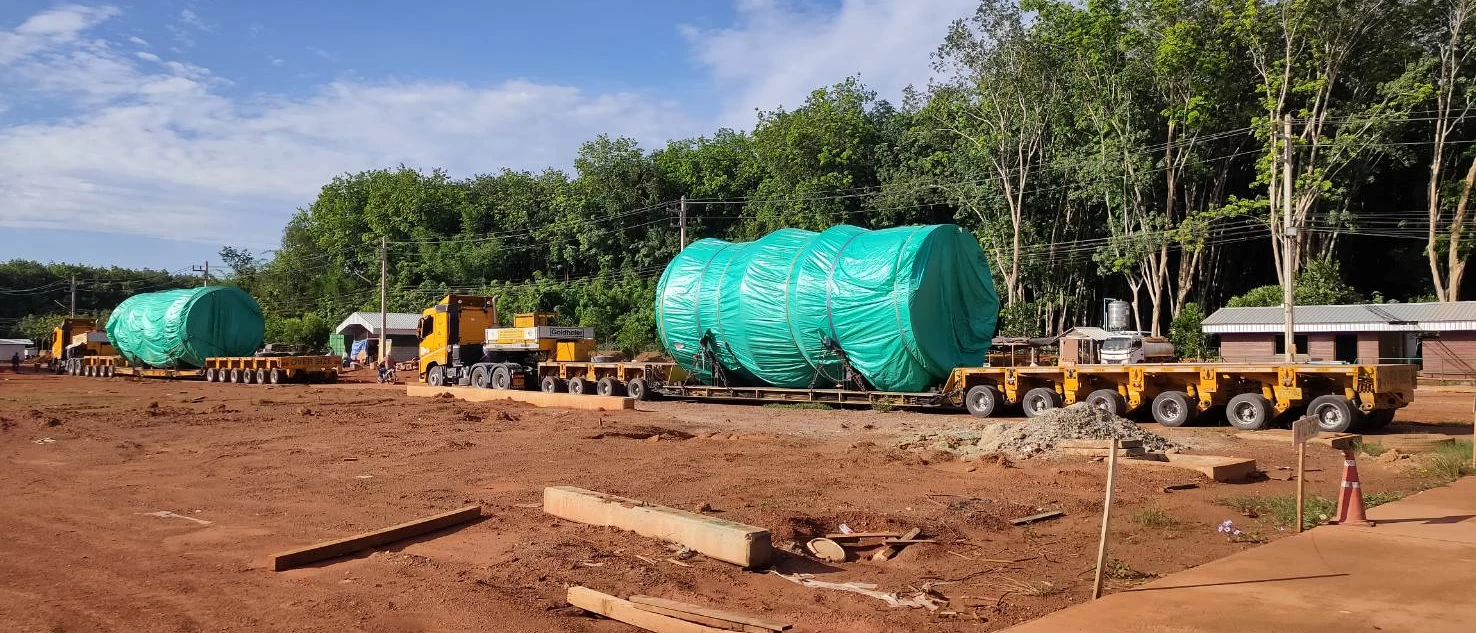 Experts on site for the MDF plant transport Experts on site for the MDF plant transport