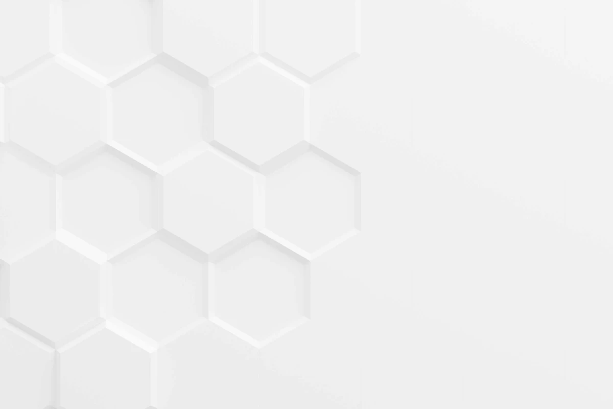 Weiße Hexagons