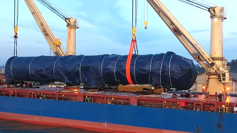 Discharging of vessel to SPMT